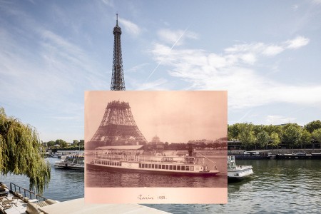 View on the Eiffel Tower from the Quai Debilly